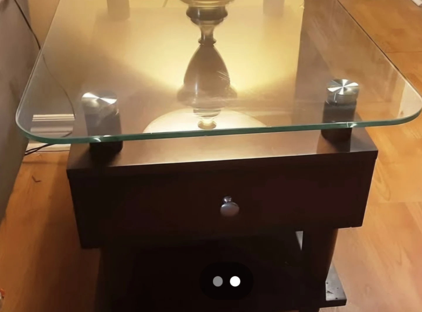 Glass top coffee table & end table - photo 2