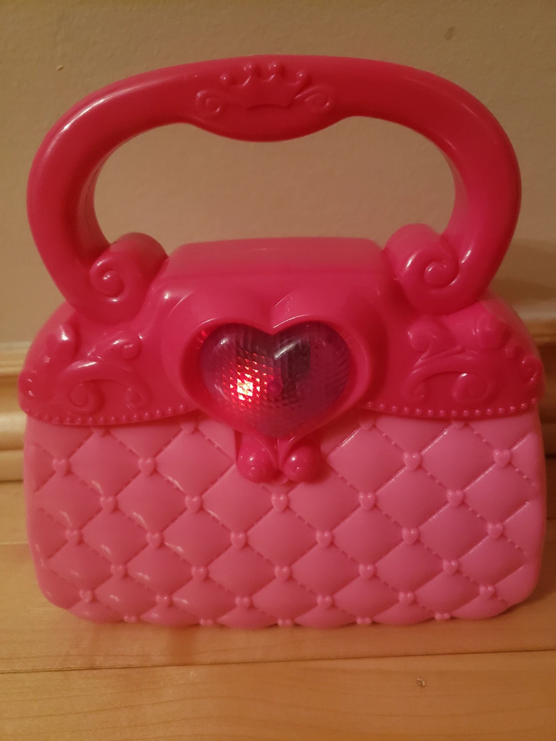 Pink Toy Purse with Heart Light