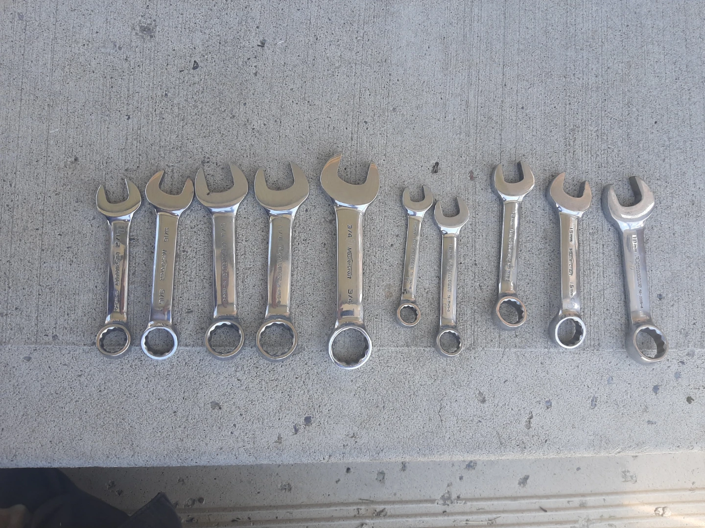 Mastercraft Combination Wrenches Set