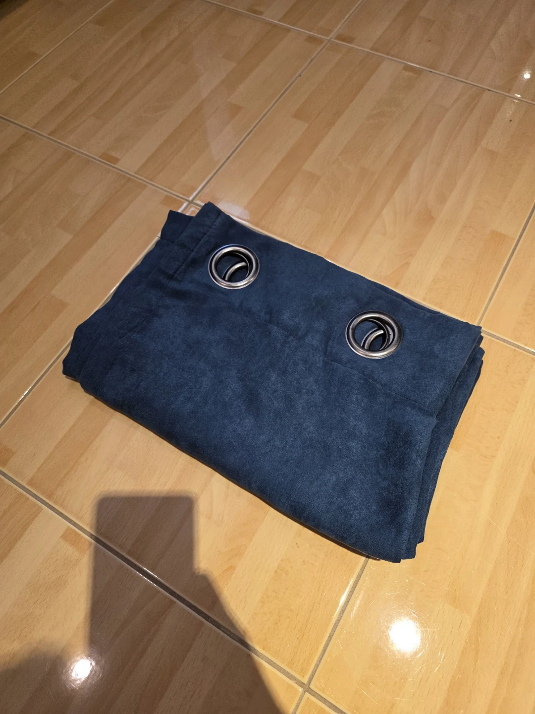 Dark Blue Blackout Grommet Curtain