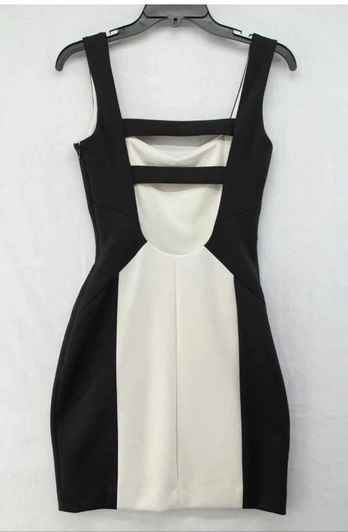 Guess Black & White Sleeveless Dress Size 4 - photo 2