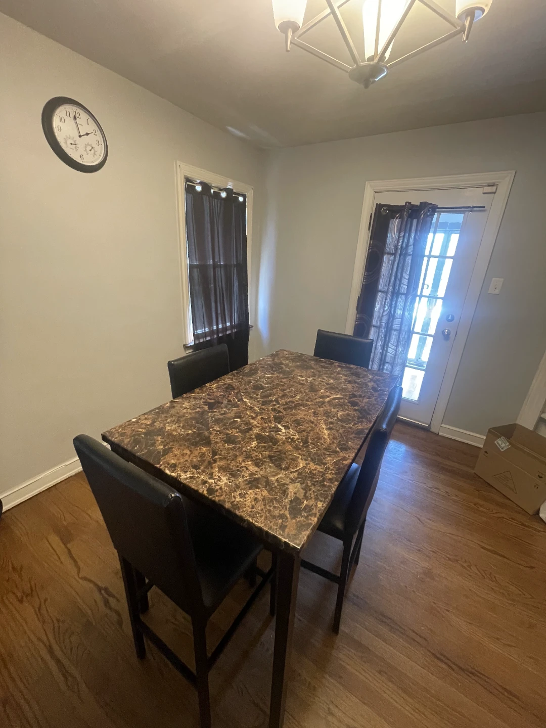 Counter Height Dining Set with Marble Top