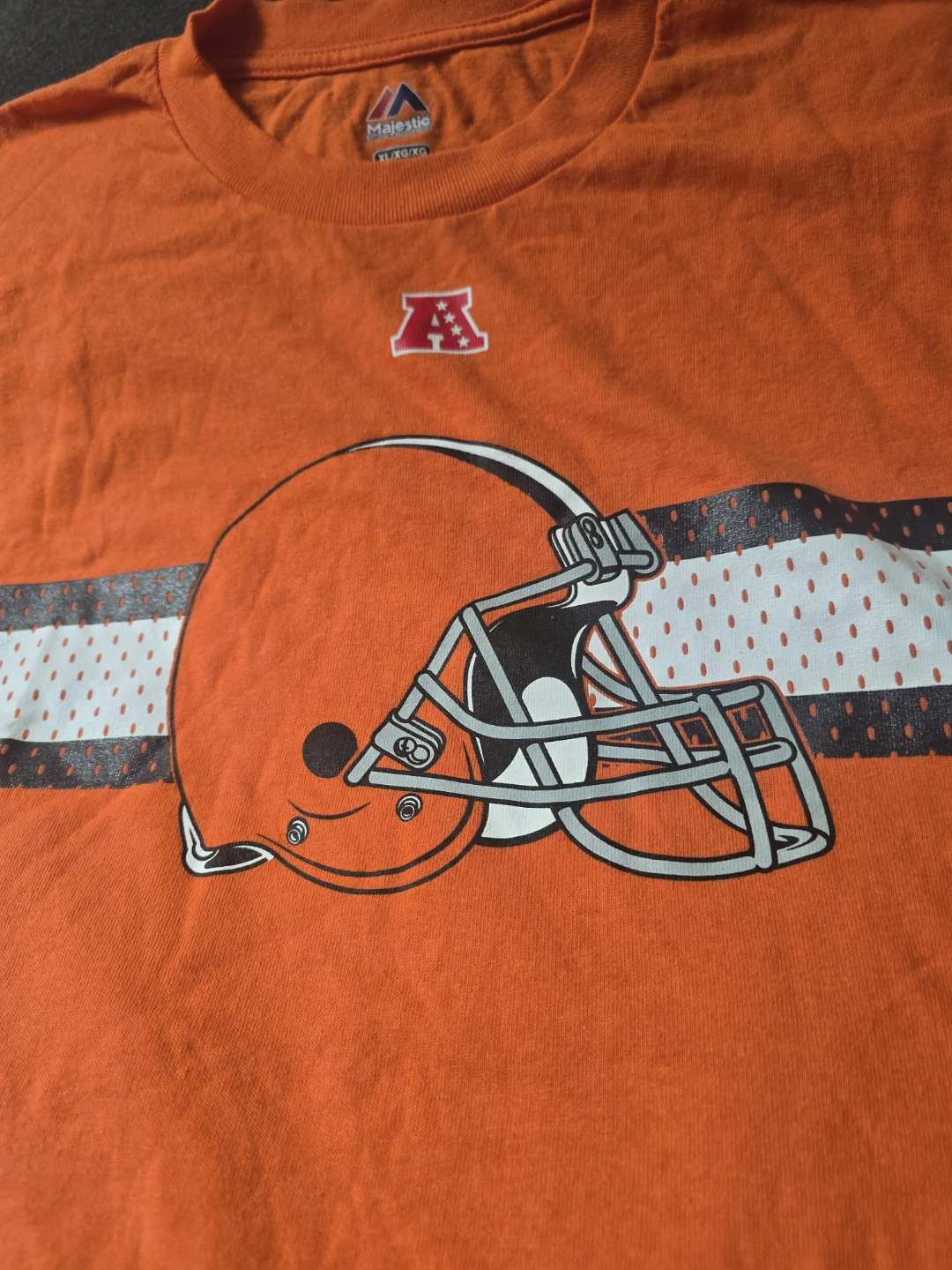 Majestic T-Shirt Orange XL/XG/XG Football Helmet Graphic - photo 2