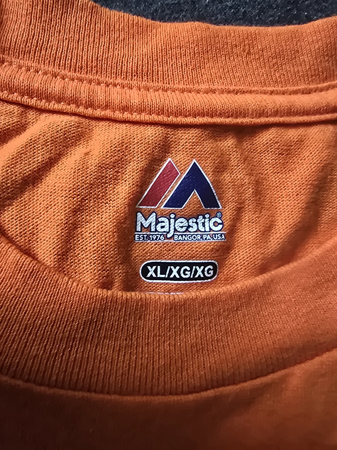 Majestic T-Shirt Orange XL/XG/XG Football Helmet Graphic - photo 3