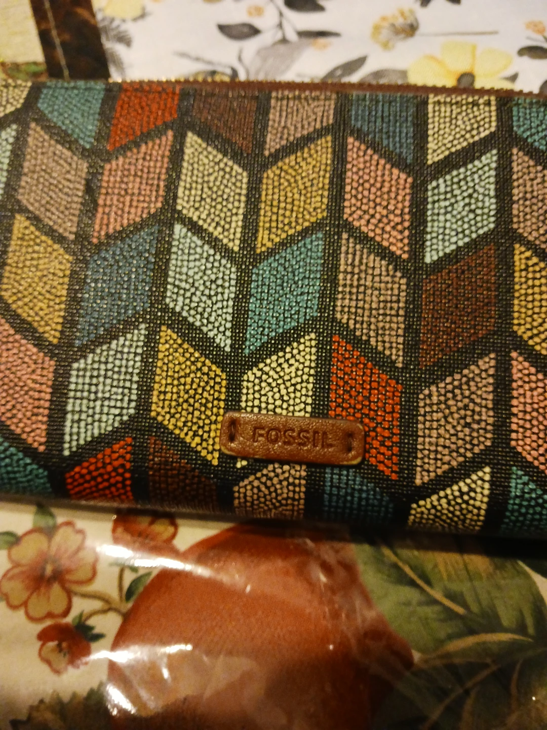 Fossil Zip Around Wallet - Geometric Pattern - photo 5