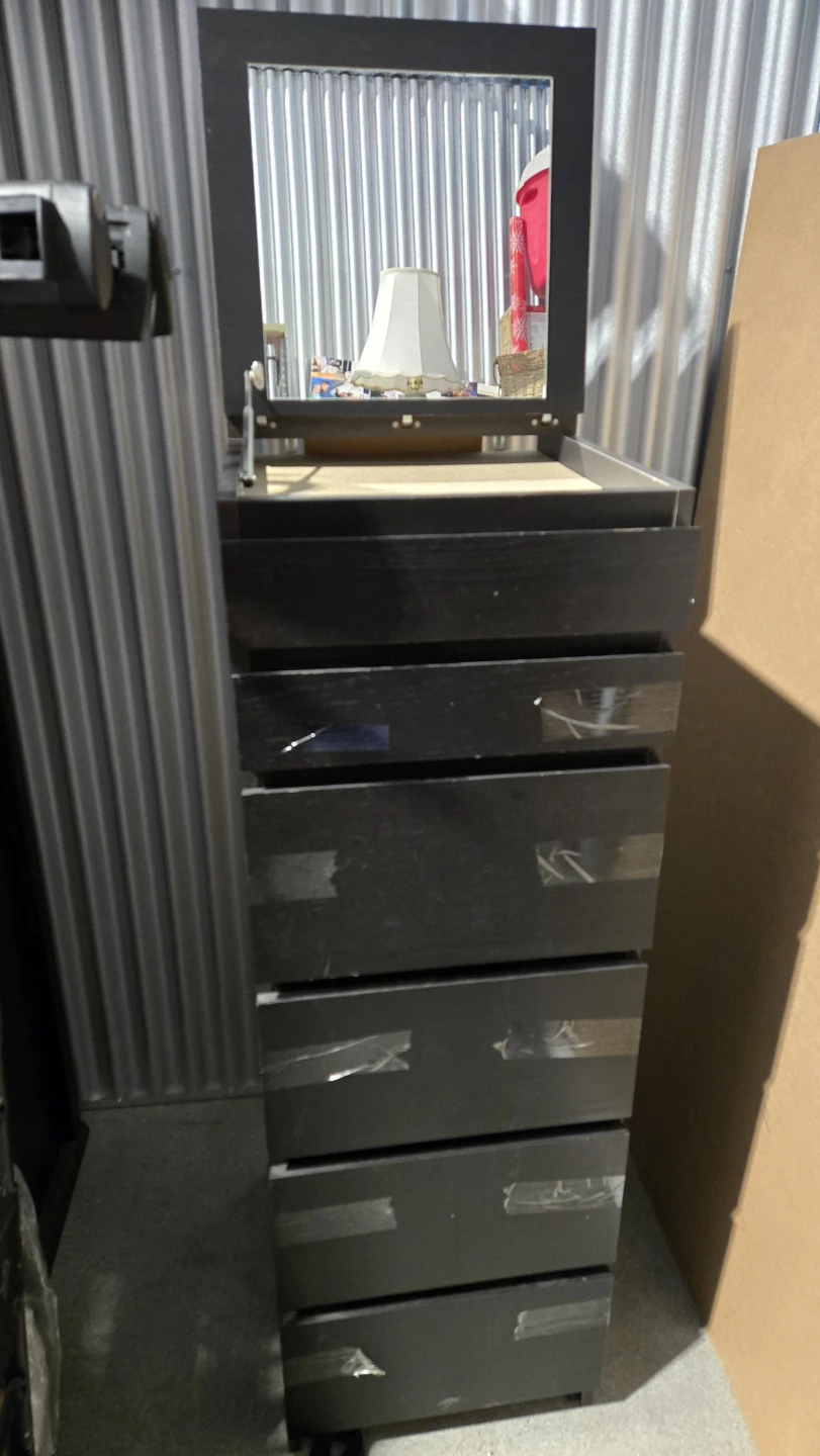 Black 7-Drawer Dresser with mirror