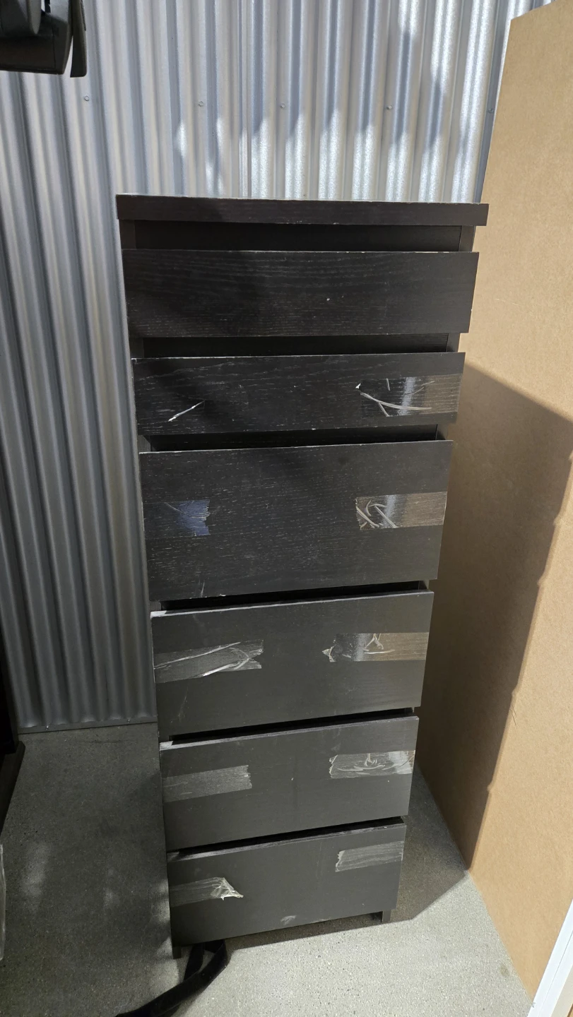 Black 7-Drawer Dresser with mirror - photo 2
