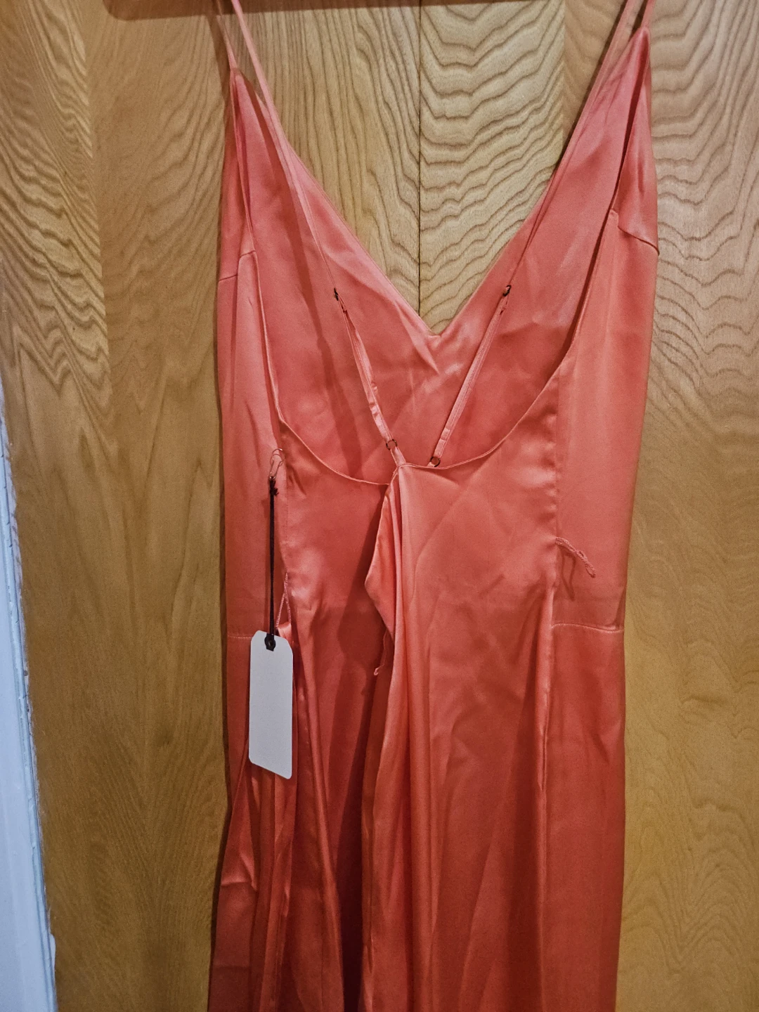Coral Satin Slip jumpsuit - photo 2