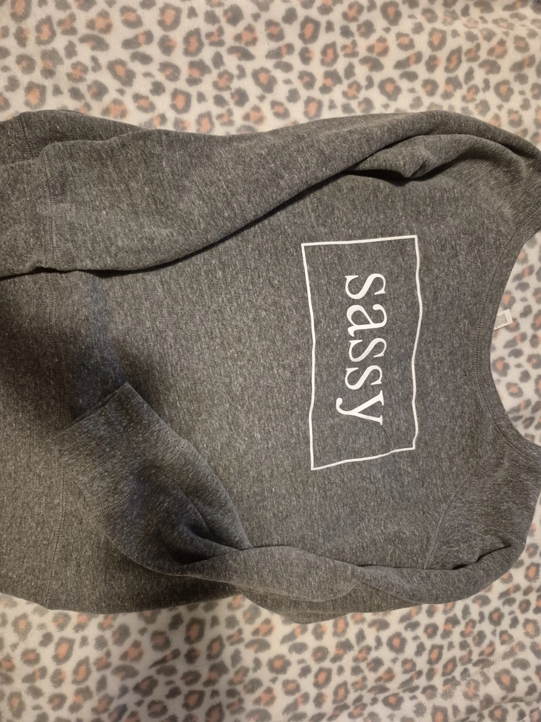 Grey 'Sassy' Sweatshirt - Size Medium