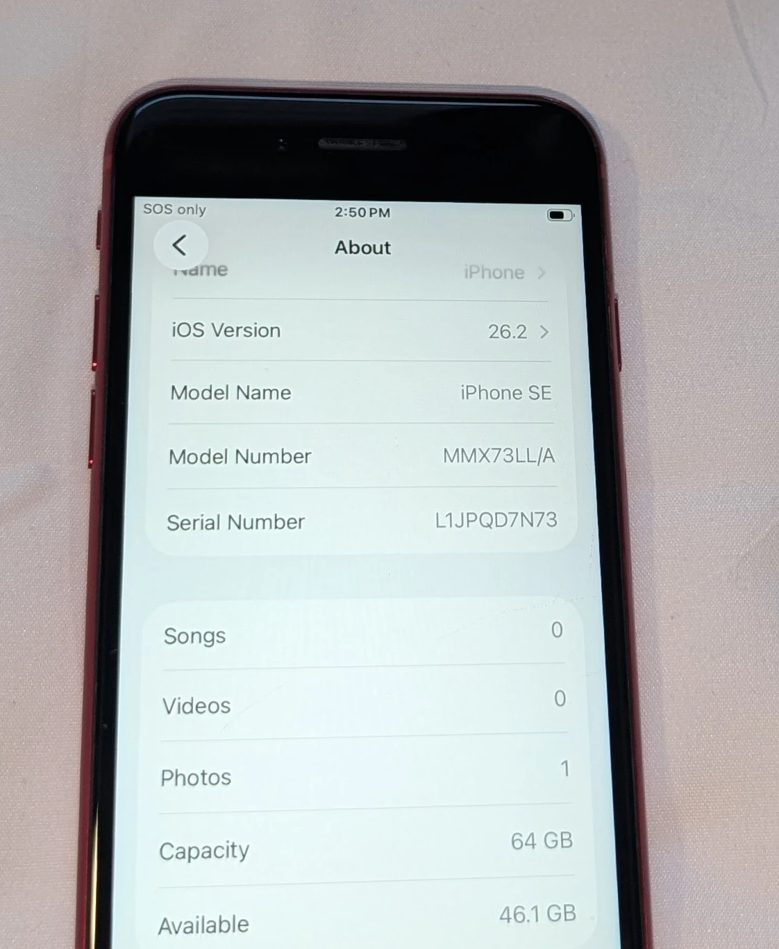 NICE RED APPLE iPhone SE 3 3RD GEN 5G 64GB UNLOCKED ALL NETWORKS - photo 3
