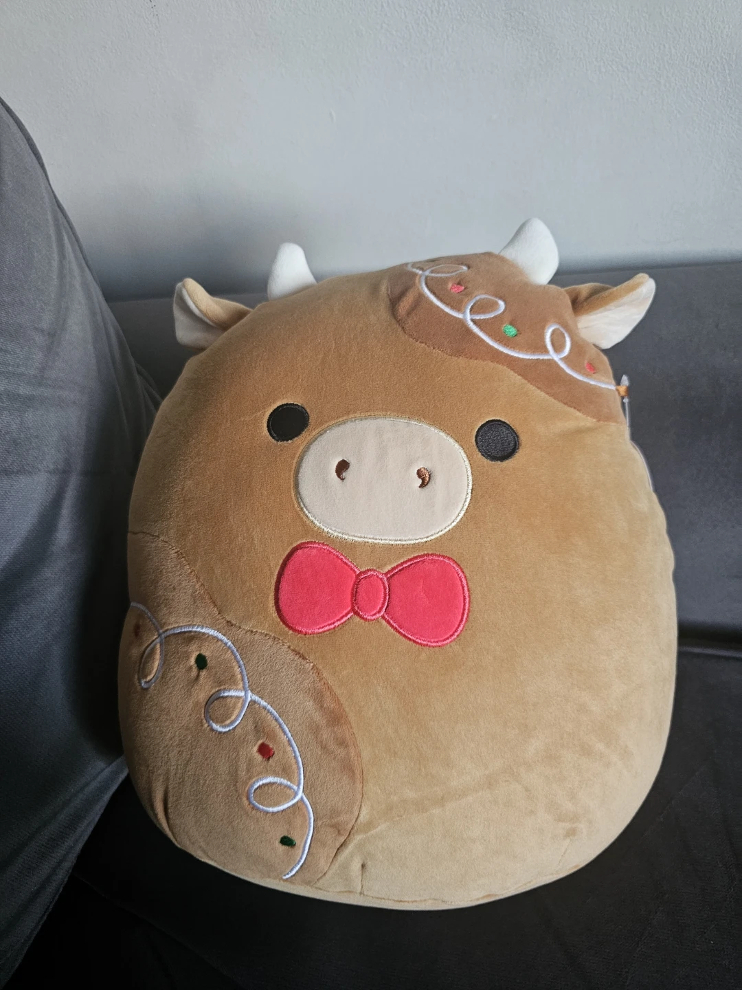 Squishmallows Holiday Plush - Jericho the Gingerbread Cow 🐄 ⚽️