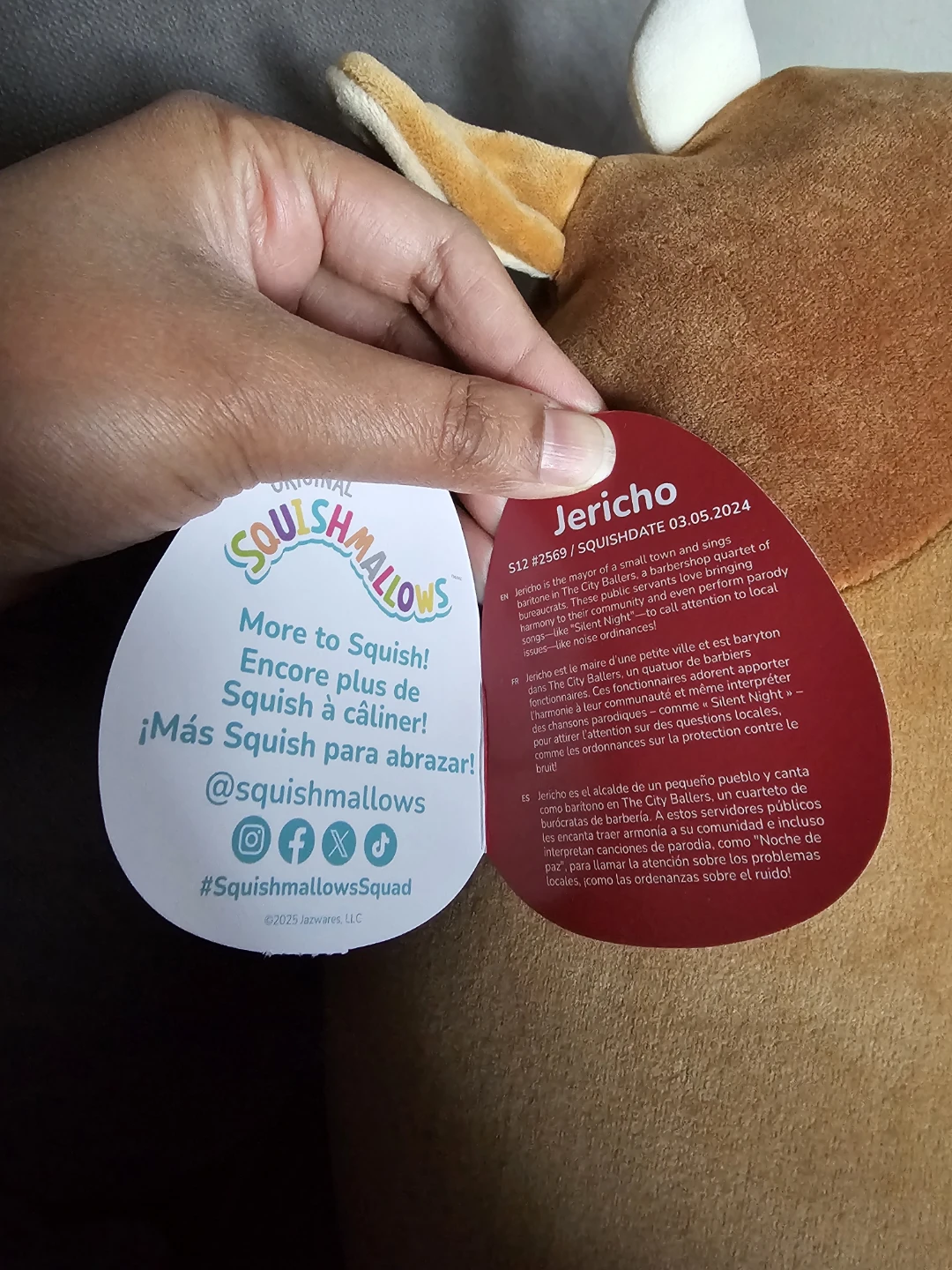 Squishmallows Holiday Plush - Jericho the Gingerbread Cow 🐄 ⚽️ - photo 4