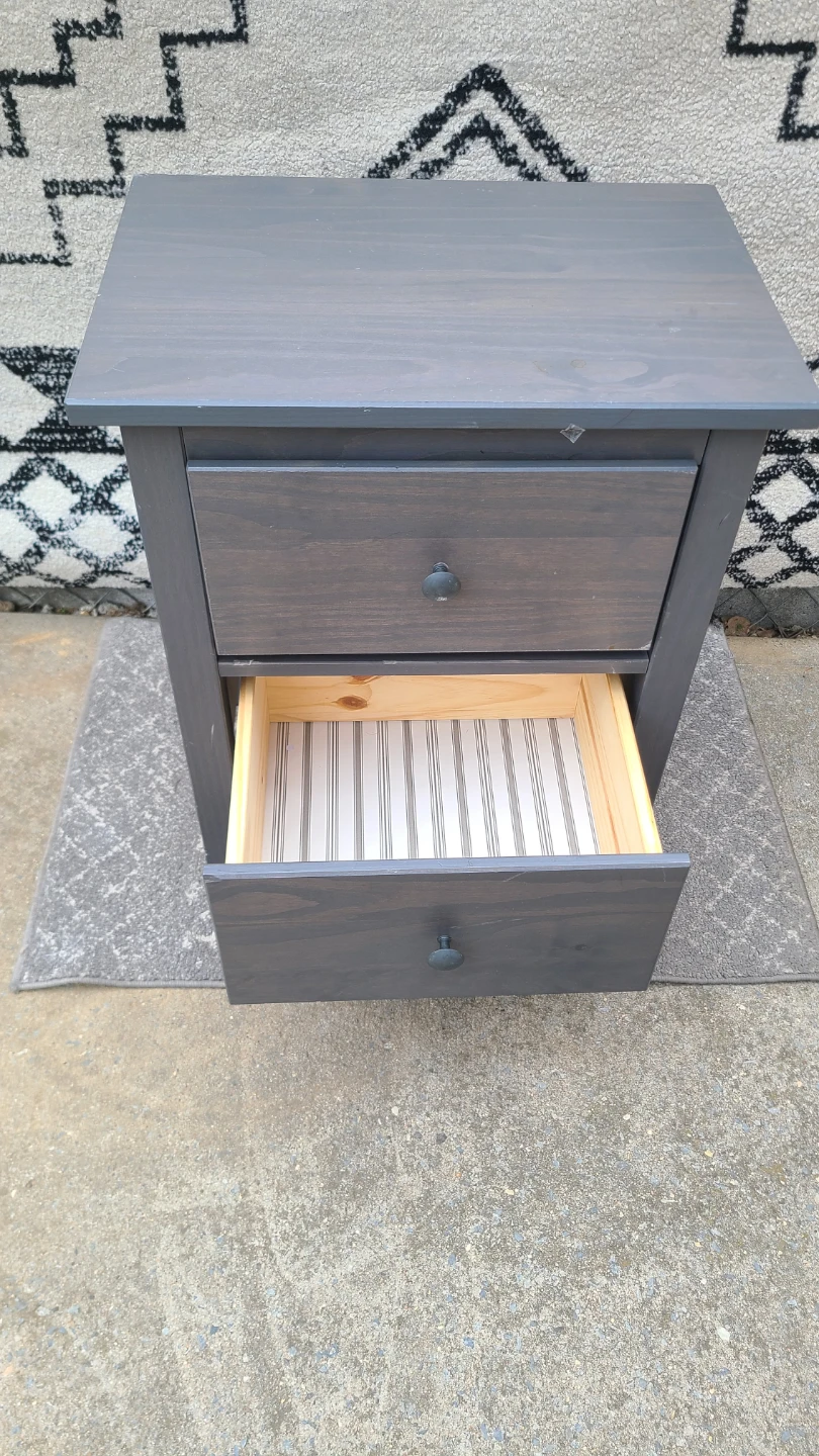 Gray 2-Drawer Nightstand - photo 4
