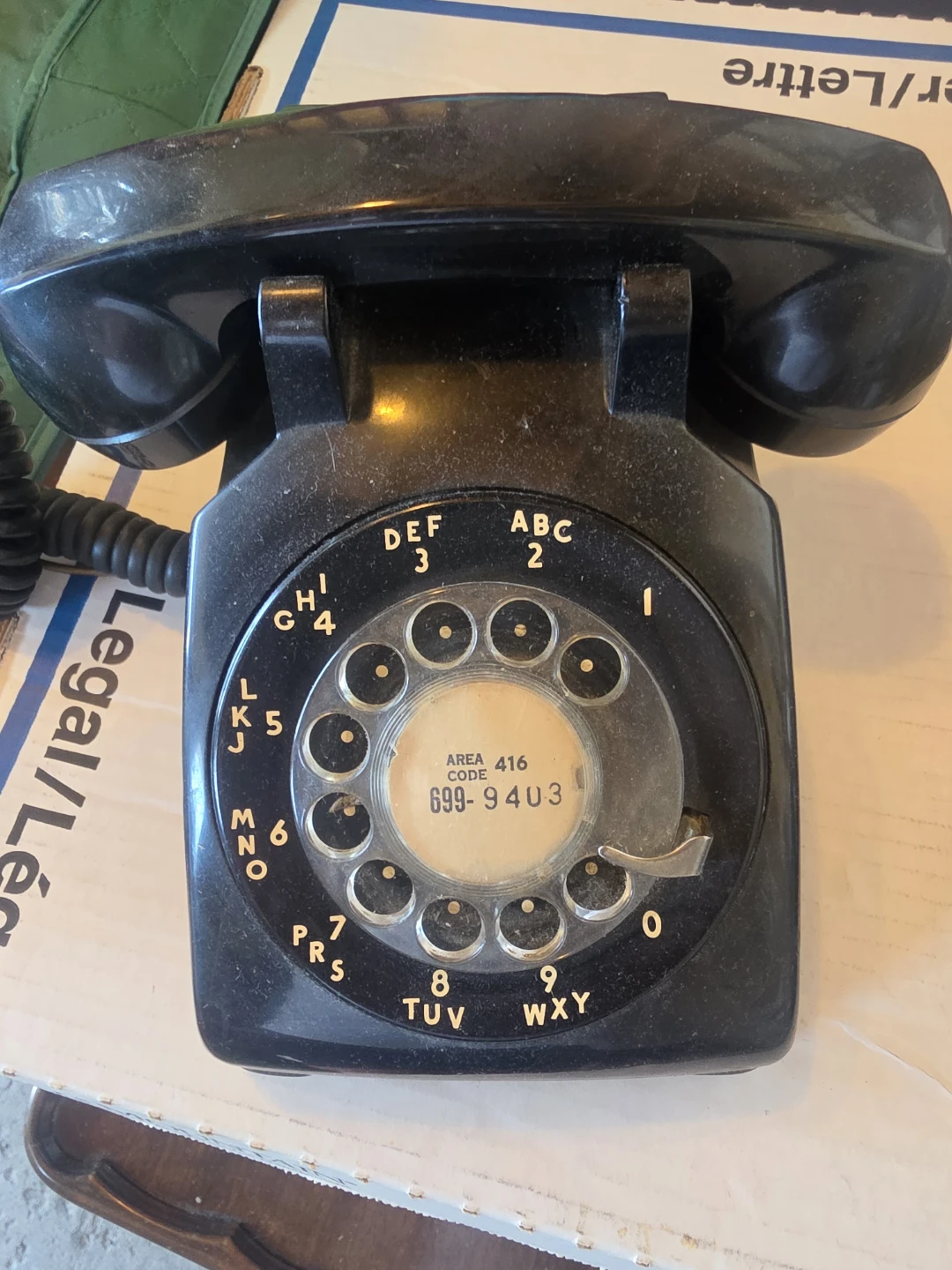 Black Rotary Dial Telephone