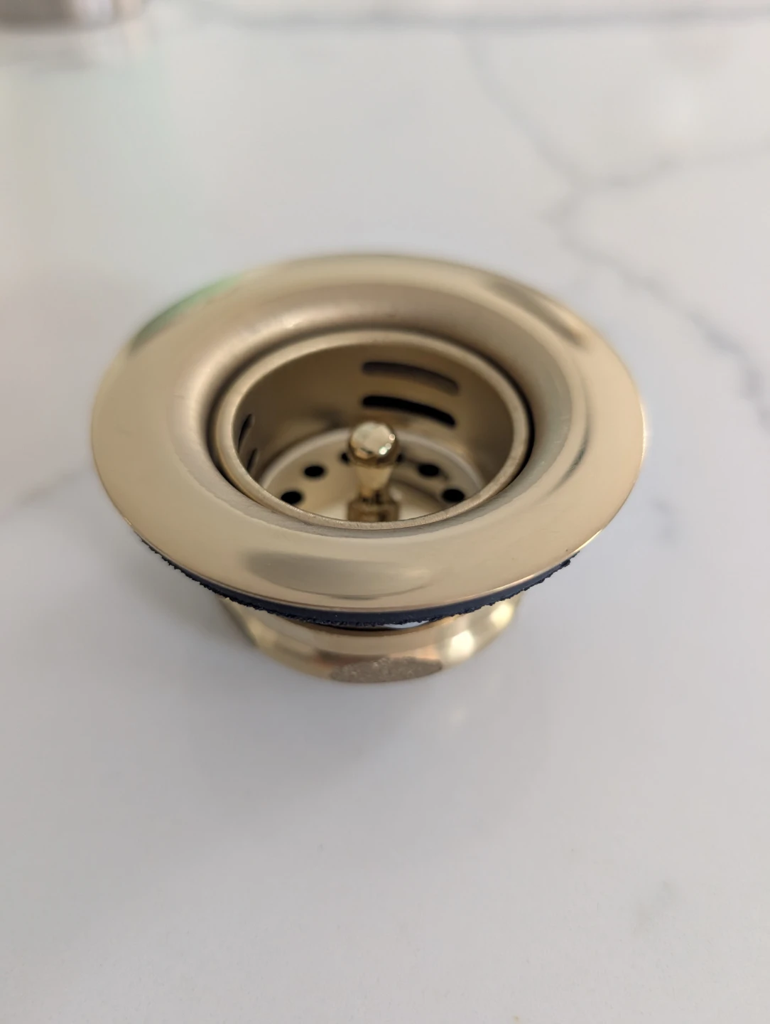 GourmetScape Duo Strainer for Bar Sink / Brass Nut