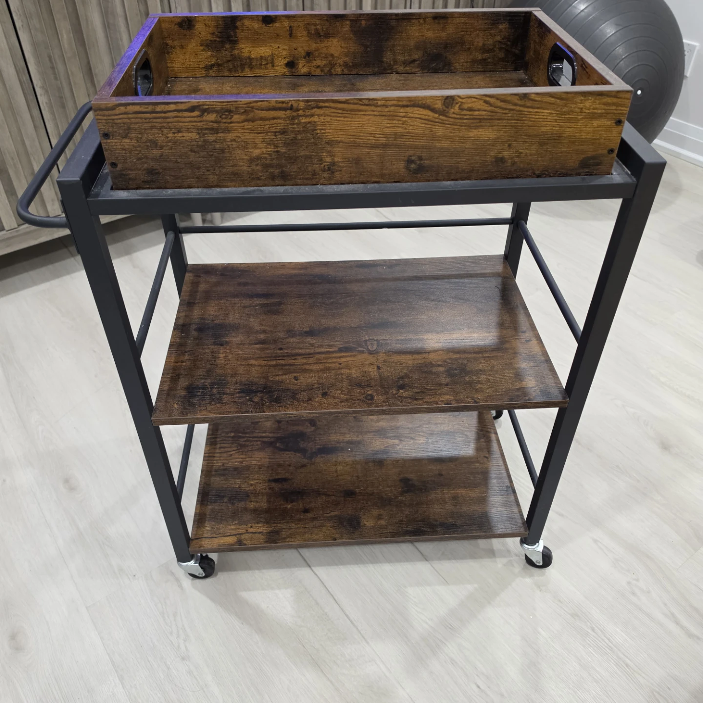 3-Tier Kitchen Utility Cart, Bar Cart - photo 2