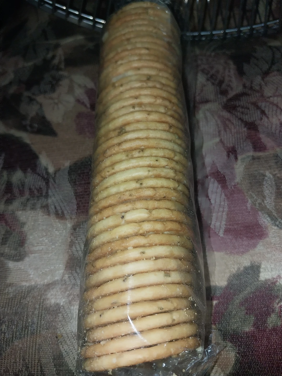 Stack of Round Crackers