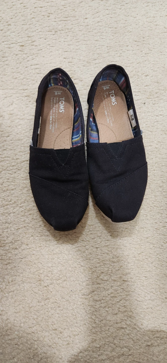 TOMS Black Canvas Slip-On Shoes - photo 5