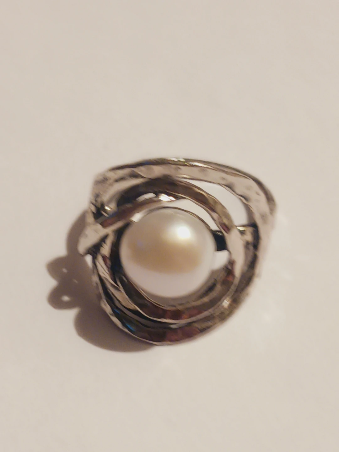 Zuman Israel 925 Signed Sterling Silver Pearl Ring.8. - photo 4