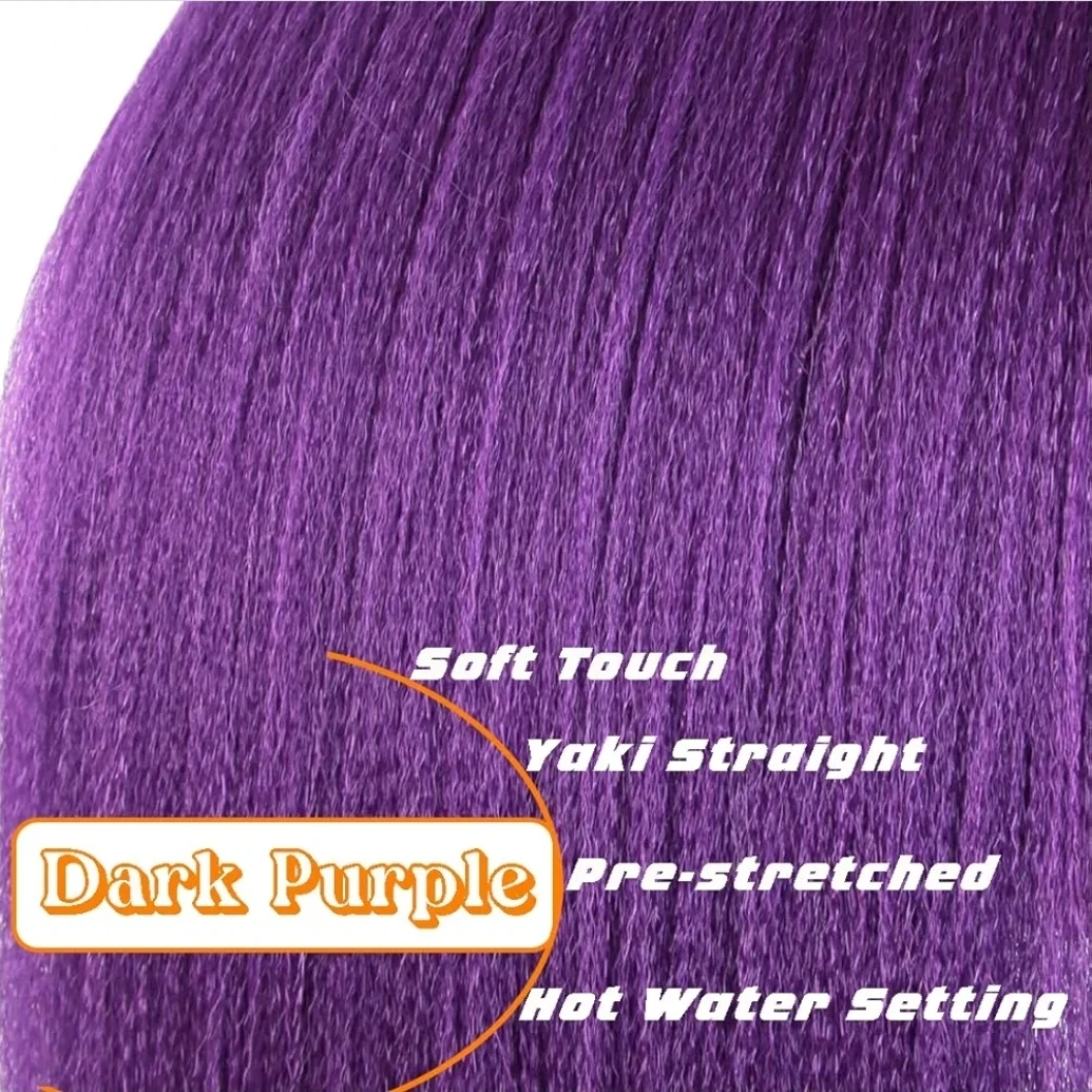 2 Packs Long Purple Braiding Hair 26 Inch - photo 5