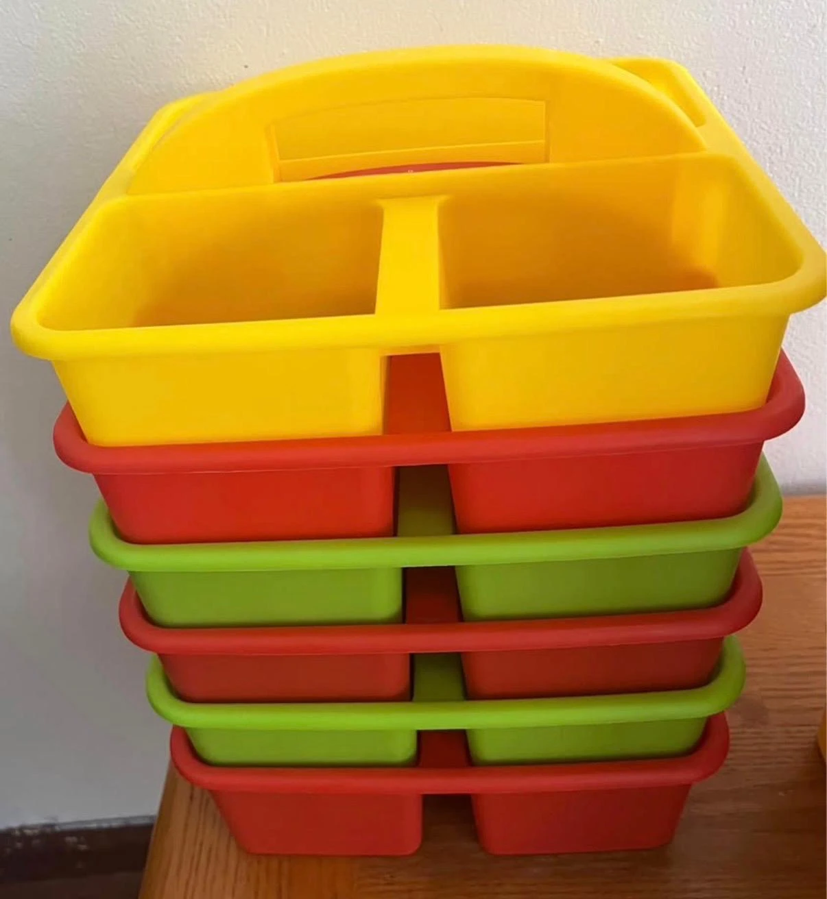 Set of 6 Colorful Plastic Caddy Organizers⚽️