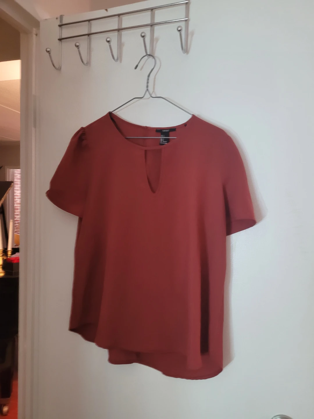 Forever 21 Rust Red Short Sleeve Top