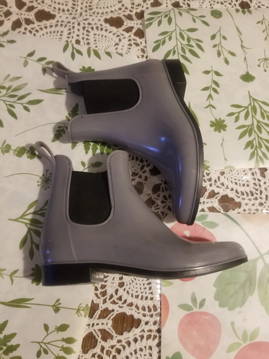 London Fog Grey Chelsea Rain Boots Size 7 - photo 2