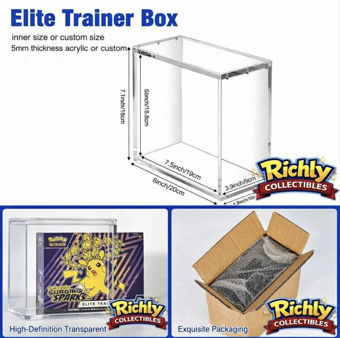 Elite Trainer Box  Acrylic Display Case
