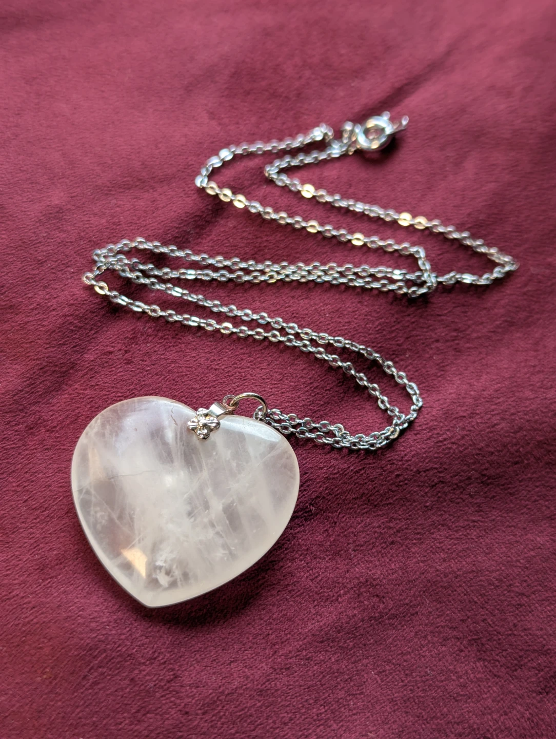 Quartz Heart Necklace