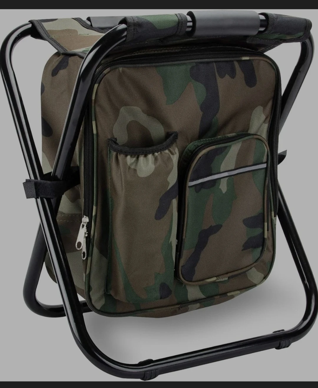 Camouflage Folding Chair with Cooler Backpack