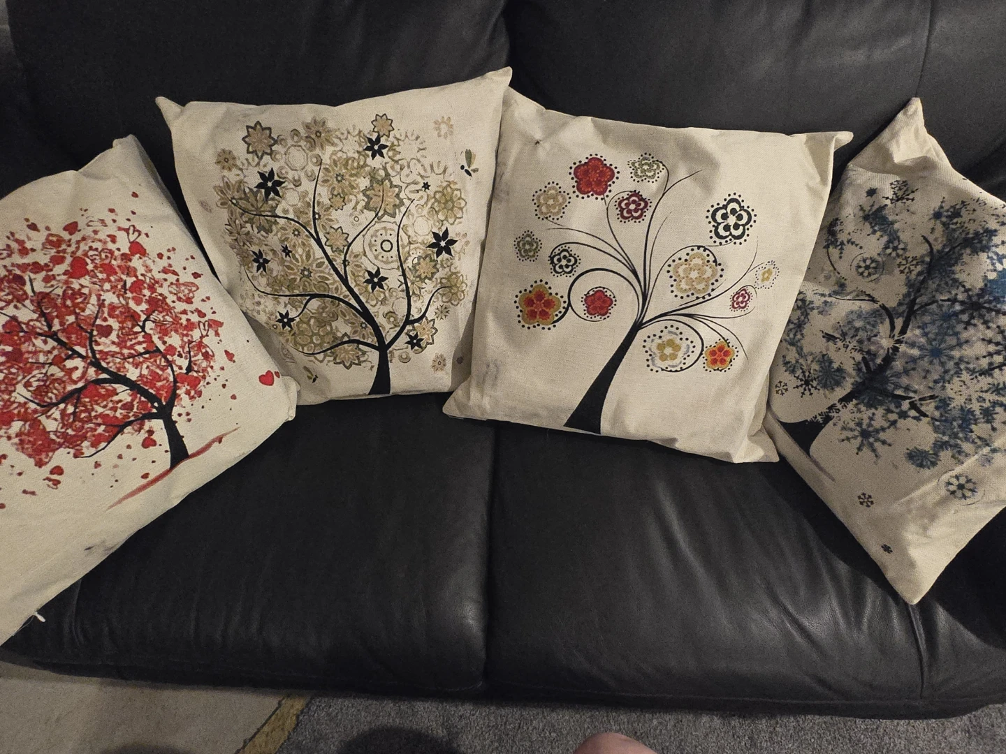 Decorative Throw Pillow Covers with Tree Design