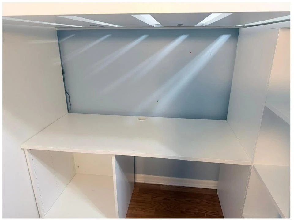 Loft bed with storage and table - photo 3
