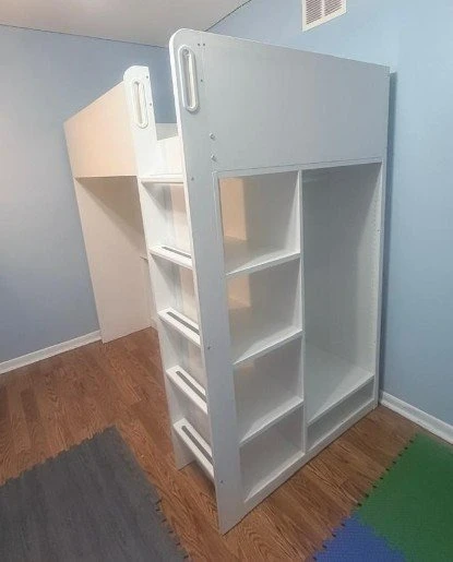 Loft bed with storage and table - photo 5