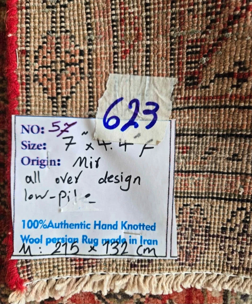 Genuine Persian  Hand-Knotted Wool Area Rug ( - photo 3