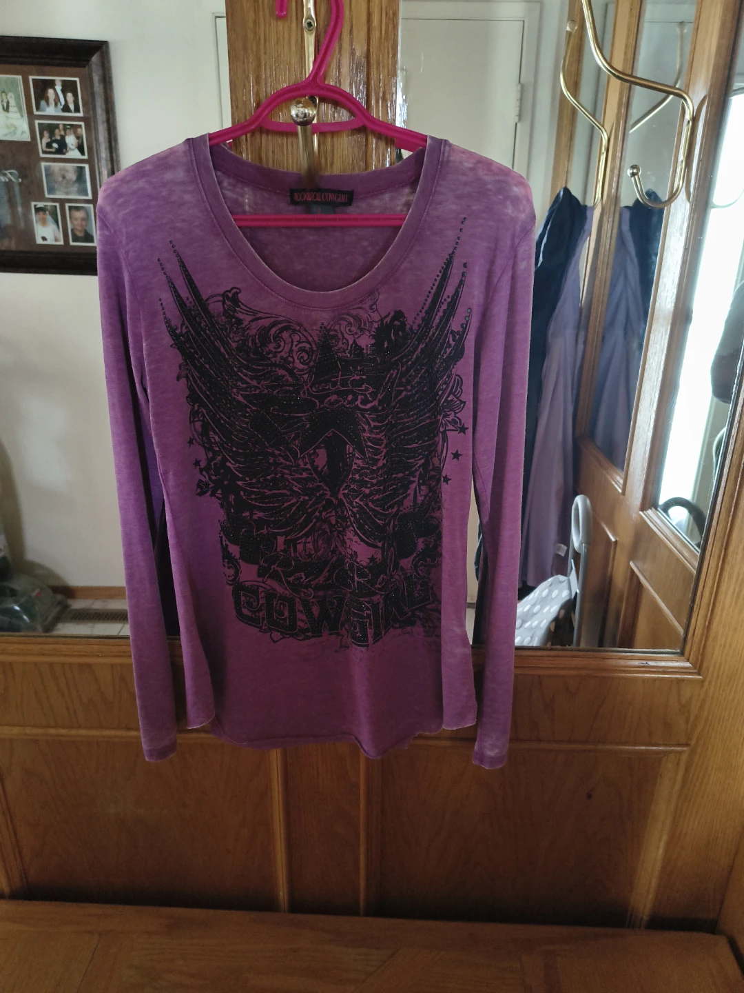 Rock & Roll Cowgirl Long Sleeve Graphic T-Shirt