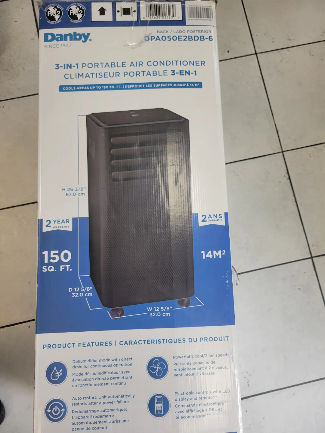 Danby 3-in-1 Portable Air Conditioner