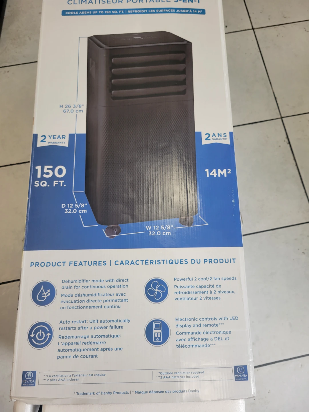 Danby 3-in-1 Portable Air Conditioner - photo 2