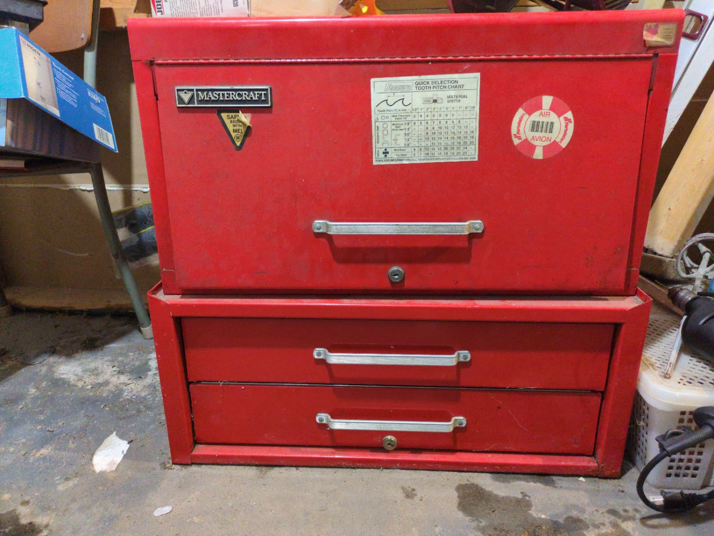 Mastercraft Red Metal Toolbox