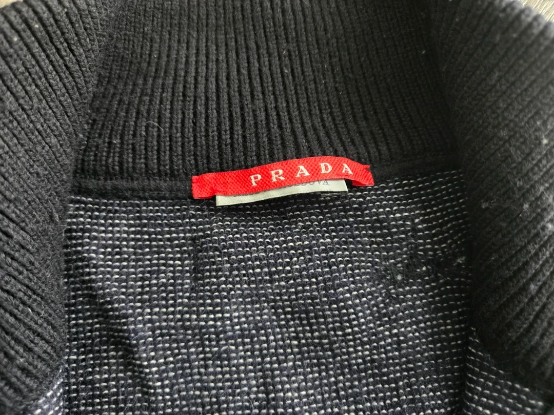 Prada Men's Zip-Up Knit Sweater – Size 50 (Large) – $15 - photo 2