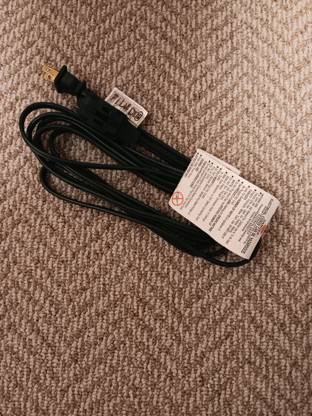 Green Extension Cord 2 Outlets