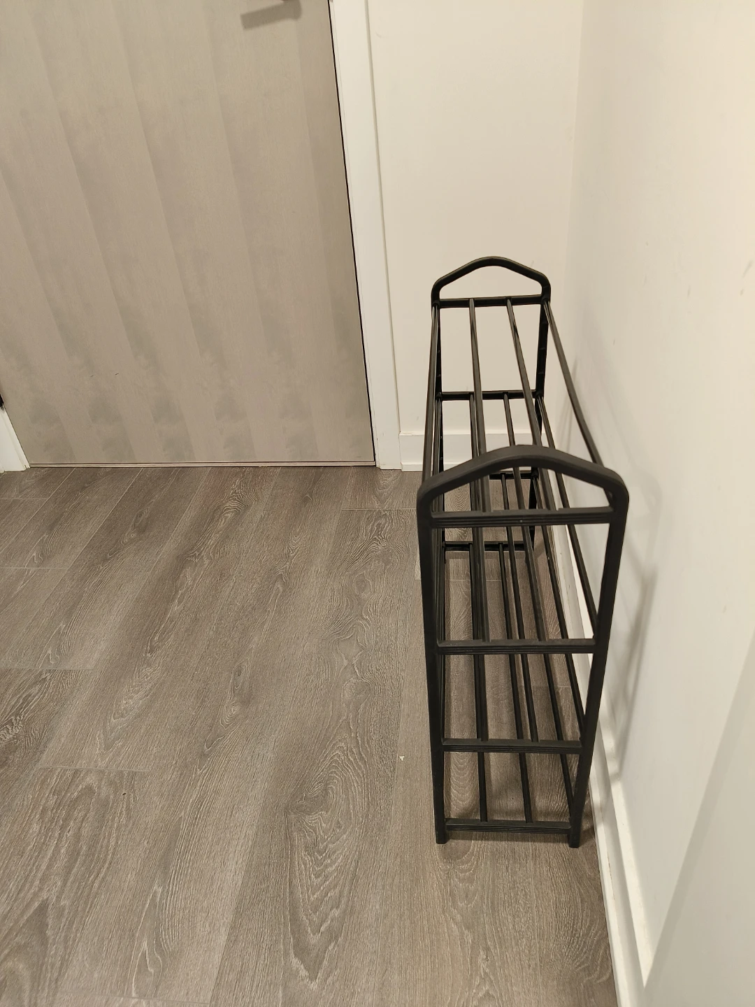 Black Metal 4-Tier Shoe Rack - photo 2