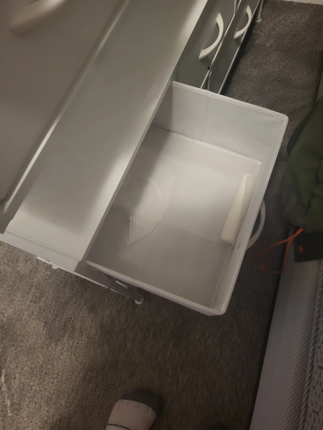 White Fabric Drawer Dresser - photo 2