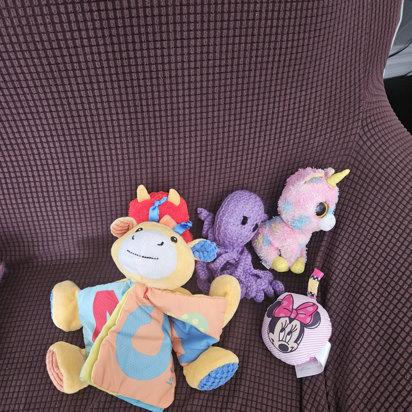 Bundle of 5 Plush Toys: Devil, Octopus, Unicorn, Giraffe, - photo 2