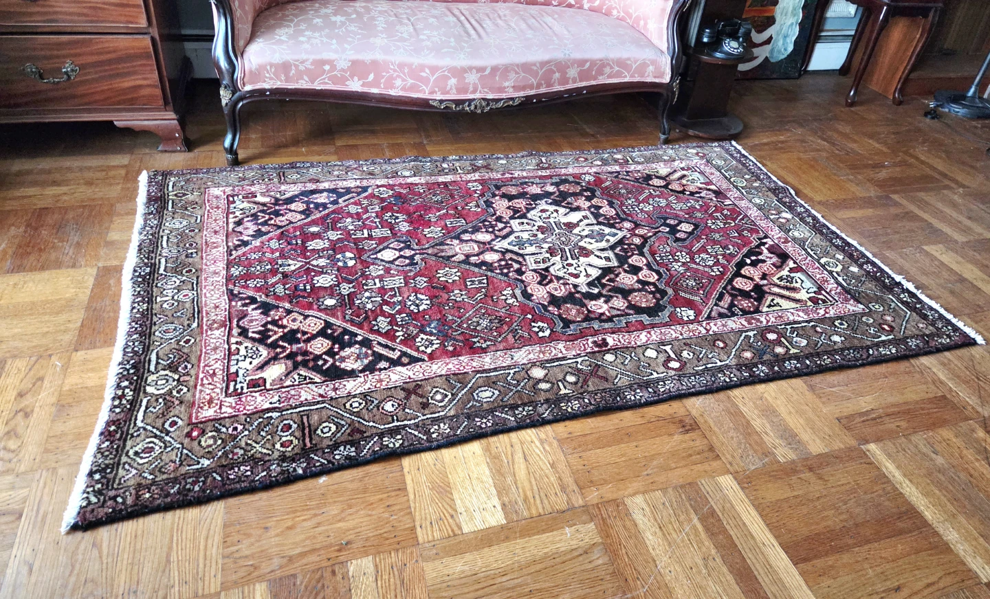 Vintage Zanjan Hand-Knotted Persian Wool Rug - photo 3