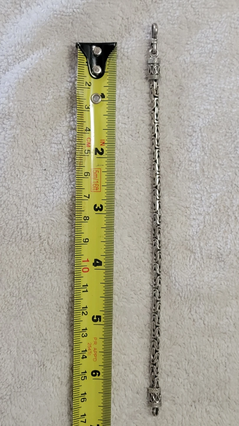 7" Ladies Sterling Silver Byzantine Bracelet (14grams)