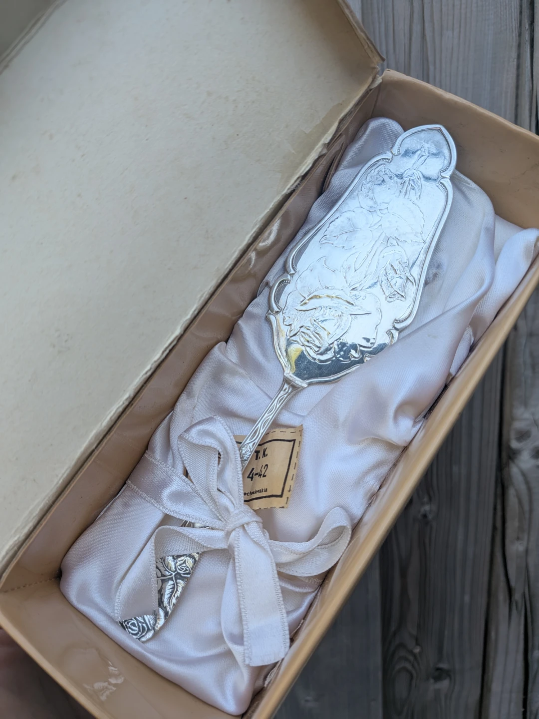 Vintage Silver Cake Server and Spoons Set - photo 2