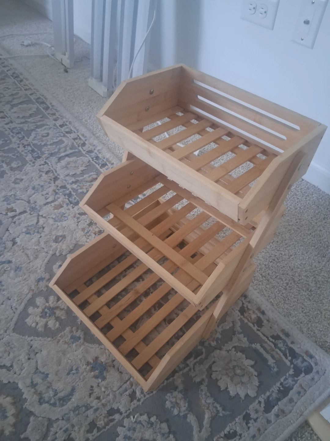 3-Tier Wooden Storage Shelf
