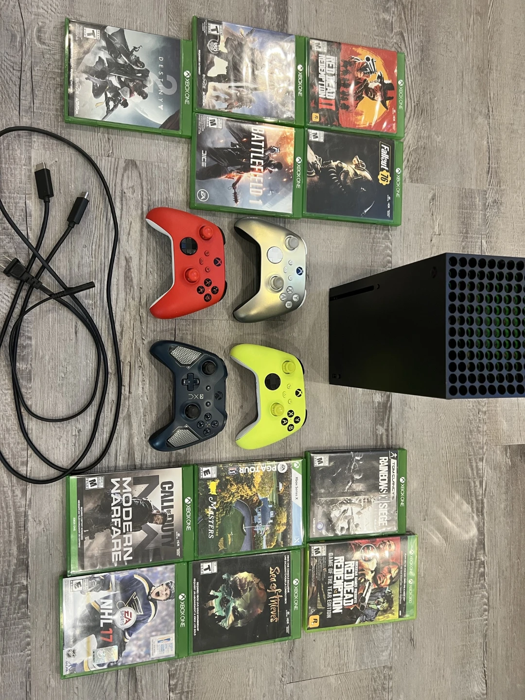 Xbox Series X Bundle - Console, 4 Controllers, 11 Games