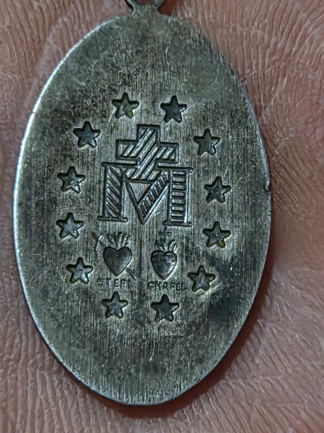 Sterling Silver Miraculous Medal Necklace 1880 - photo 2