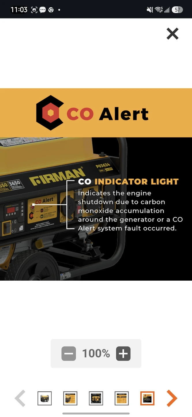 Firman Generator 3650 Running Watts
